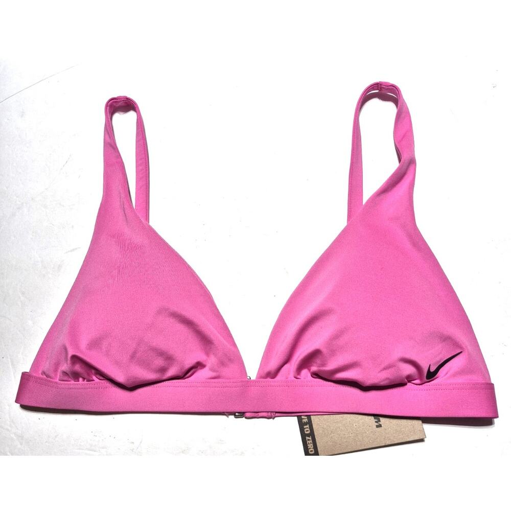 New NIKE Women's XL Essential Bralette Bikini Top Vibrant Pink NWT